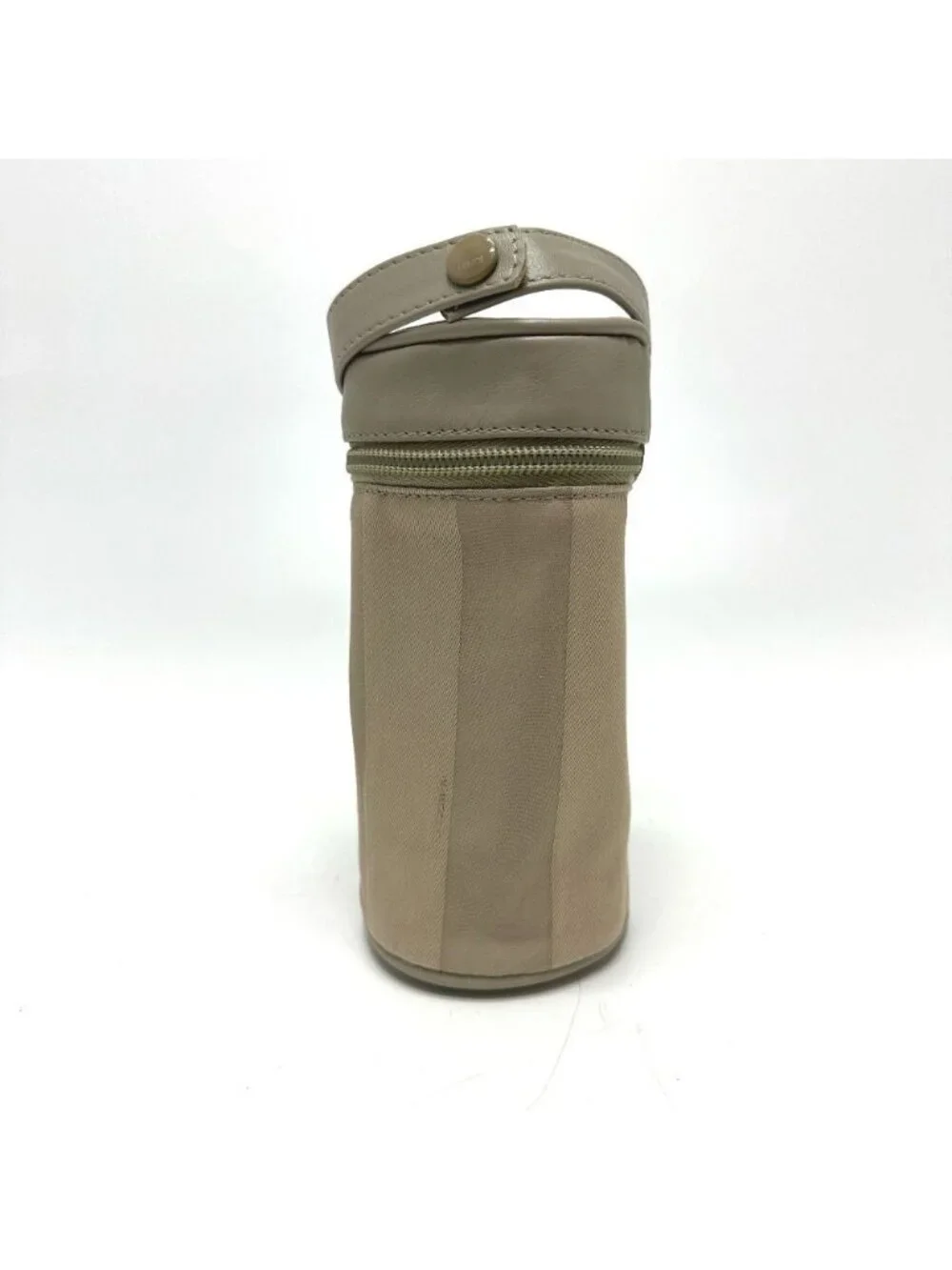 Fendi Bottle Holder Striped Pecan Cotton Beige